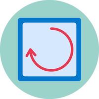 Rotate Flat Circle Icon vector