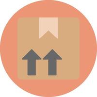 This Side Up Flat Circle Icon vector