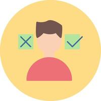 Decision Making Flat Circle Icon vector