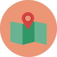 Site Map Flat Circle Icon vector