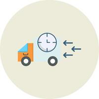 Fast Delivery Flat Circle Icon vector