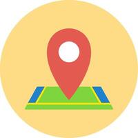 Location Flat Circle Icon vector