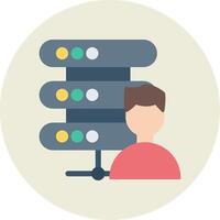 Data Scientist Flat Circle Icon vector