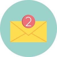 Email Flat Circle Icon vector