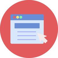 Web Portal Flat Circle Icon vector