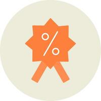 Discount Badge Flat Circle Icon vector