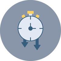 Timer Flat Circle Icon vector