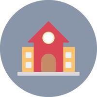 School Flat Circle Icon vector