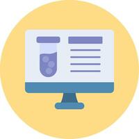 Computer Science Flat Circle Icon vector