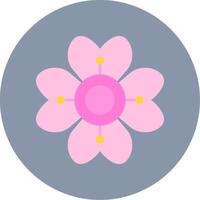 Hydrangea Flat Circle Icon vector