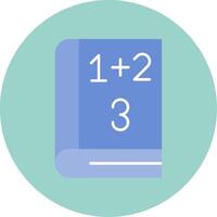 Math Book Flat Circle Icon vector