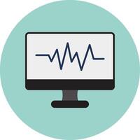 Frequency Flat Circle Icon vector