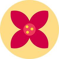 Wallflower Flat Circle Icon vector