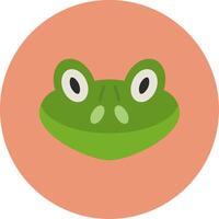 Frog Flat Circle Icon vector