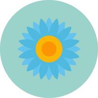 Dahlia Flat Circle Icon vector