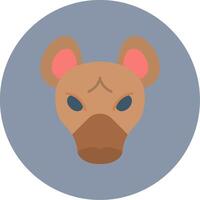 hiena plano circulo icono vector