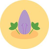 Acanthaceae Flat Circle Icon vector