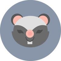 Squirrel Flat Circle Icon vector