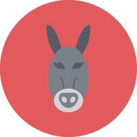 Burro plano circulo icono vector