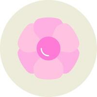 hortensia plano circulo icono vector