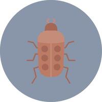 insecto plano circulo icono vector