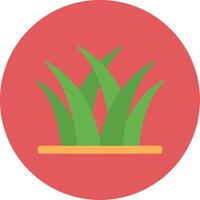 Grass Flat Circle Icon vector