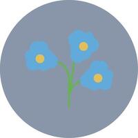 Dogbane Flat Circle Icon vector