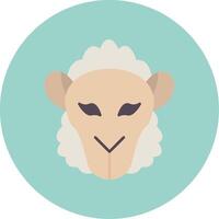 Sheep Flat Circle Icon vector