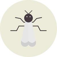 insecto plano circulo icono vector