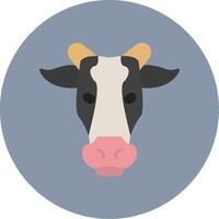 Cow Flat Circle Icon vector