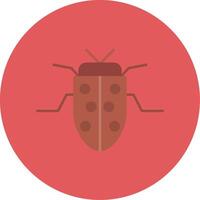 insecto plano circulo icono vector