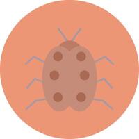 Bug Flat Circle Icon vector