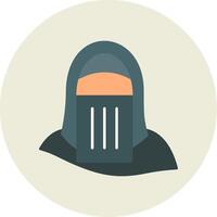 Niqab Flat Circle Icon vector