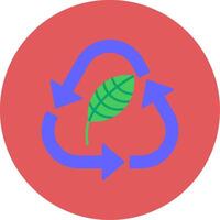 ecología plano circulo icono vector