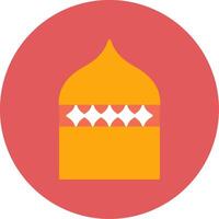 Islamic Architecture Flat Circle Icon vector