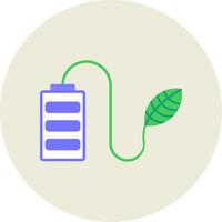 Green Energy Flat Circle Icon vector