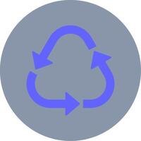 Recycle Flat Circle Icon vector