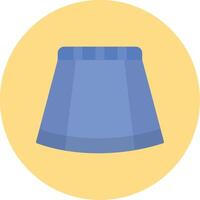 Skirt Flat Circle Icon vector