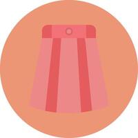 Long Skirt Flat Circle Icon vector