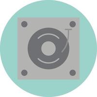 Turntable Flat Circle Icon vector