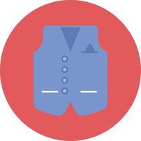 Vest Flat Circle Icon vector