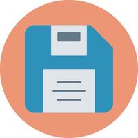 Diskette Flat Circle Icon vector