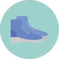 Boots Flat Circle Icon vector