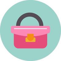 Handbag Flat Circle Icon vector