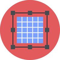 Grid Flat Circle Icon vector