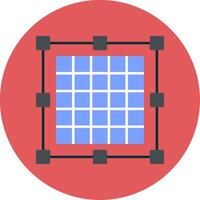 Grid Flat Circle Icon vector