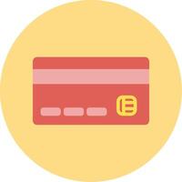 Credit Card Flat Circle Icon vector