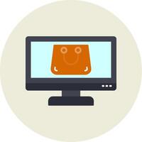 Ecommerce Flat Circle Icon vector