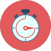 Stopwatch Flat Circle Icon vector