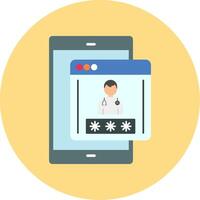 Booking App Flat Circle Icon vector
